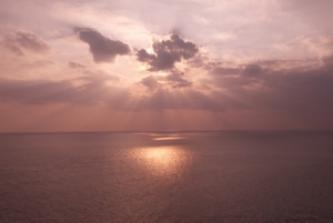 マハナ展望台からの夕日