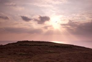 マハナ展望台からの夕日